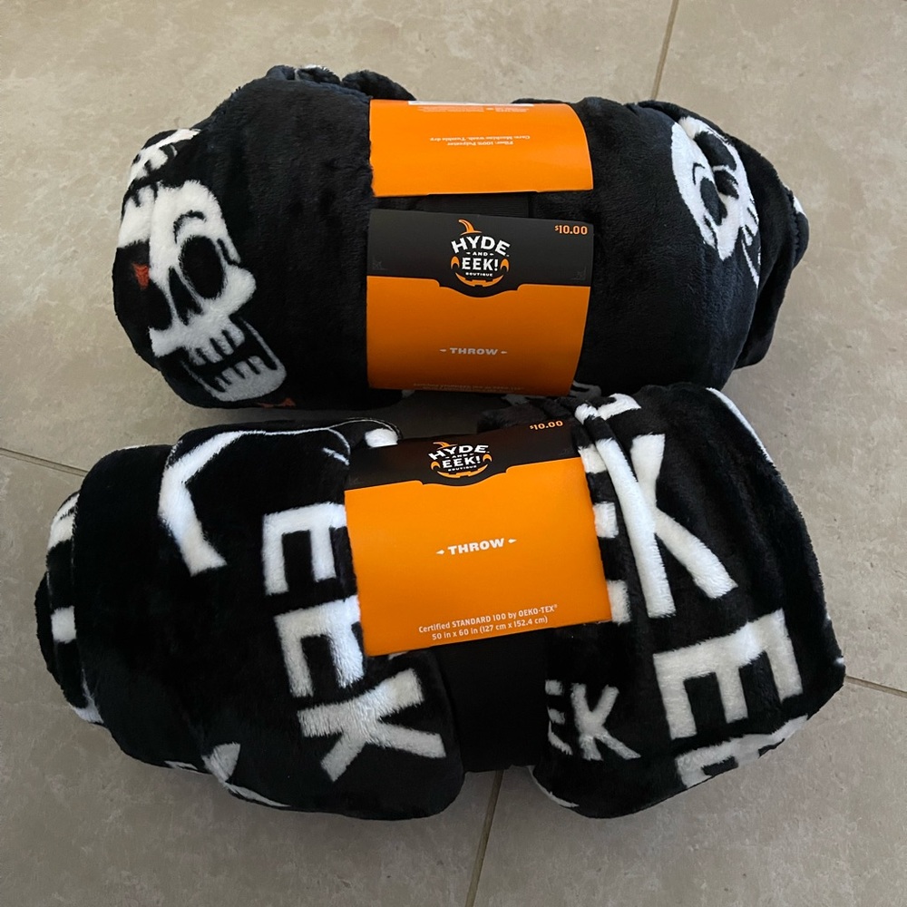 Hyde and eek Halloween throw blankets
